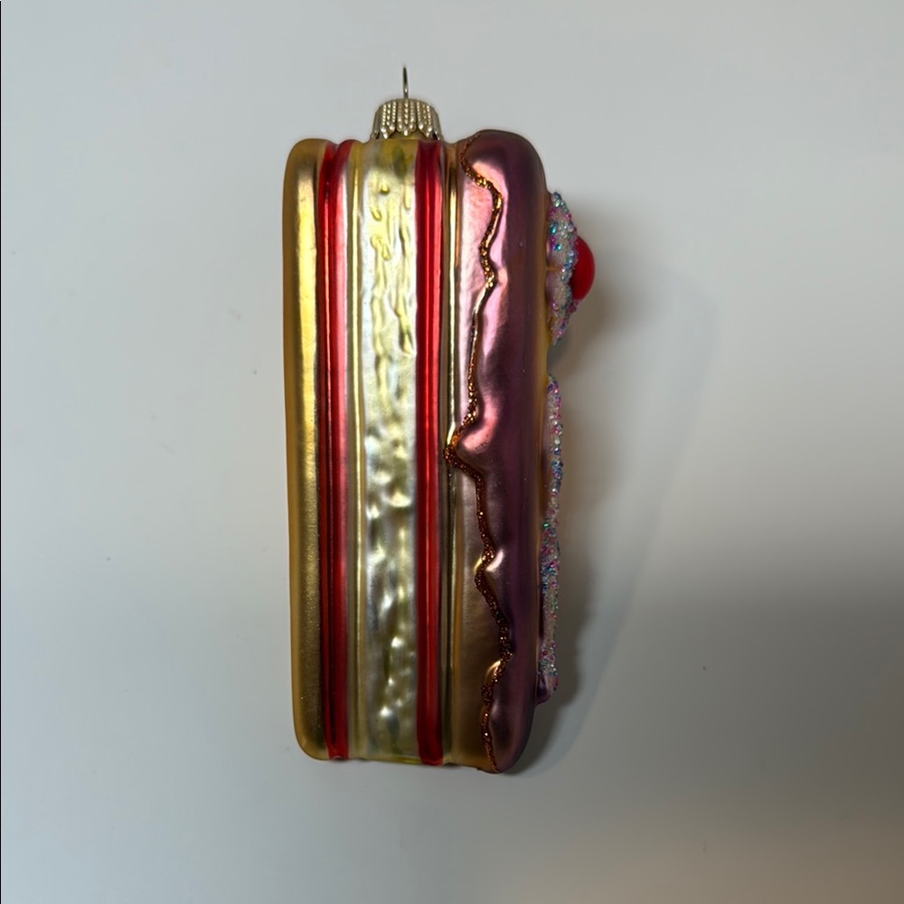 Vintage KS Germany Blown Glass Cake Ornament 4” - Picture 5 of 9